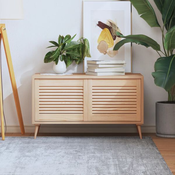 vidaXL Portas de arm&aacute;rio 2 pcs com design de persiana pinho maci&ccedil;o