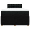 vidaXL Cama boxspring com colch&atilde;o 120x190 cm tecido preto