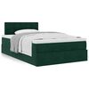 vidaXL Cama otomana com colch&atilde;o 120x190 cm veludo verde-escuro