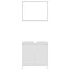vidaXL 4 pcs conjunto de móveis de casa de banho contraplacado branco