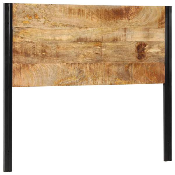 vidaXL Cabeceira de cama 120 cm madeira de mangueira maci&ccedil;a e ferro