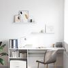 vidaXL Prateleira de Parede 2 pcs M&aacute;rmore Branco 80 x 9 x 3 cm