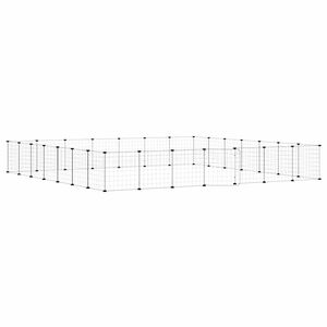 vidaXL Gaiola p/ animais de 28 pain&eacute;is c/ porta 245x245x35 cm a&ccedil;o preto