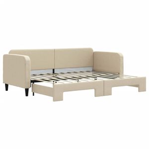 vidaXL Sof&aacute;-cama com gavet&atilde;o 80x200 cm tecido cor creme