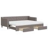 vidaXL Sof&aacute;-cama c/ gavet&atilde;o/gavetas 80x200 cm tecido cinza-acastanhado