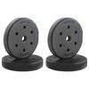 vidaXL Discos de Peso 4 unid. 10 kg Preto Cimento e Areia de Ferro