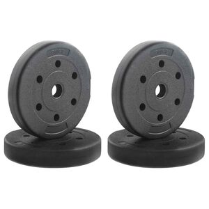 vidaXL Discos de Peso 4 unid. 10 kg Preto Cimento e Areia de Ferro