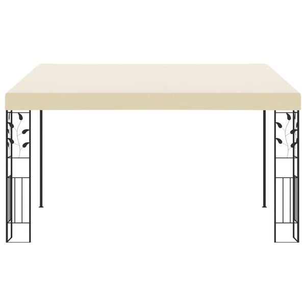 vidaXL Gazebo de parede 4x3x2,5 m creme