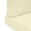 vidaXL Almofada para Sof&aacute; Externo 3 pcs Creme Poli&eacute;ster