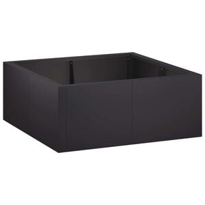 vidaXL Muro de Conten&ccedil;&atilde;o 4 unid. 100 x 100 x 30 cm A&ccedil;o Preto