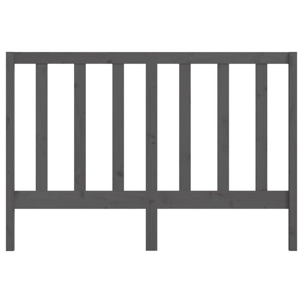 vidaXL Cabeceira de cama 141x4x100 cm pinho maci&ccedil;o cinzento