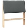 vidaXL Cabeceira estofada Cinza Escuro 100 cm