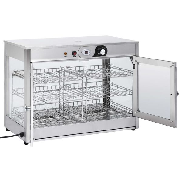 vidaXL Aquecedor de alimentos el&eacute;trico 1200 W a&ccedil;o inoxid&aacute;vel