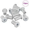 vidaXL Porca de Bloqueio 12 pcs N&iacute;quel M6 x 15 mm A&ccedil;o