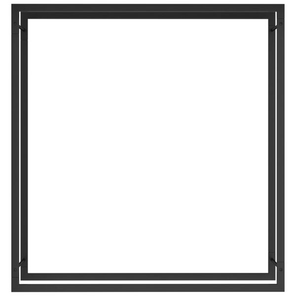 vidaXL Suporte para lenha 110x28x116 cm a&ccedil;o preto mate
