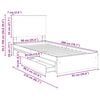 vidaXL Cama com Armazenamento Branco 90 x 200 cm Madeira processada