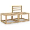 vidaXL 2 pcs conjunto lounge de jardim pinho impregnado a verde