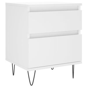 vidaXL Mesa de cabeceira 40x35x50 cm derivados de madeira branco