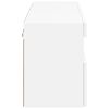 vidaXL M&oacute;vel de parede para TV com luzes LED 100x30x40 cm branco