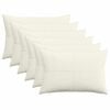 vidaXL Capa almofada 6 unid. ALMELO Creme 30 x 50 cm cord&atilde;o