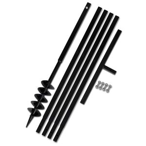 Broca de solo manual 100 mm com tubo de prolongamento 5 m a&ccedil;o