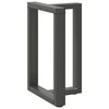 vidaXL P&eacute;s para mesa de jantar em forma de T, 2 pe&ccedil;as, antracite, 60x35x(72-73) cm, a&ccedil;o