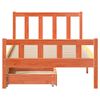 vidaXL Cama sem colch&atilde;o 75x190 cm madeira de pinho maci&ccedil;a castanho-mel