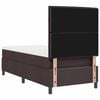 vidaXL Cama Box com colch&atilde;o Marrom Escuro 90 x 190 cm tecido