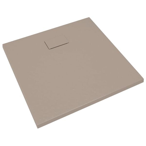 vidaXL Base de chuveiro SMC 90x80 cm castanho