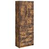 vidaXL Conjunto de Gabinete 2 pcs Carvalho Fumado 66 x 34,5 x 87 cm
