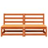 vidaXL Sof&aacute;s sem bra&ccedil;os para jardim 2 pcs pinho maci&ccedil;o castanho-mel