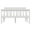 vidaXL Estrutura de cama 120x200 cm pinho maci&ccedil;o branco