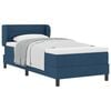 vidaXL Cama Box com colch&atilde;o com cabeceira Azul 90 x 200 cm tecido