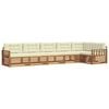 vidaXL Conjunto de Sof&aacute;s para Exterior 6 pcs Natural e Creme
