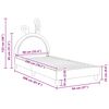 vidaXL Estrutura de Cama Infantil com Cabeceira Rosa 90 x 200 cm PU