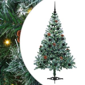 vidaXL &Aacute;rvore de Natal Artificial com 150 LEDs Verde 150 cm PVC e A&ccedil;o