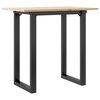 vidaXL Mesa de jantar estrutura em O 80x50x75 cm pinho e a&ccedil;o