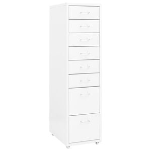 vidaXL Arquivador m&oacute;vel 28x41x109 cm metal branco