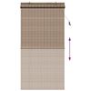 vidaXL Estores de rolo com cortinas Manual Castanho 110 x 220 cm Bambu
