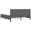 vidaXL Estrutura de cama com colch&atilde;o Cinza Escuro 180 x 200 cm tecido