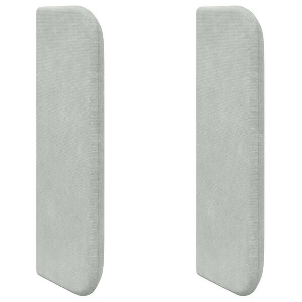 vidaXL Orelha de Cabeceira Cinzento-claro 40,5 x 40,5 x 4 cm Veludo