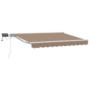 vidaXL Estrutura de Toldo Manual com LEDs 3,5 x 2 m