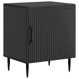 vidaXL Arm&aacute;rio de Cabeceira Preto 43 x 34,5 x 50 cm