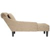 vidaXL Chaise lounge c/ almofada/apoio bra&ccedil;os direito couro artificial