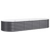 vidaXL Canteiro elevado jardim 224x80x36 a&ccedil;o galvanizado antracite