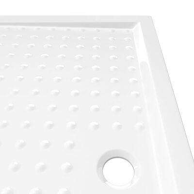 vidaXL Base de chuveiro com pontos 80x120x4 cm ABS branco