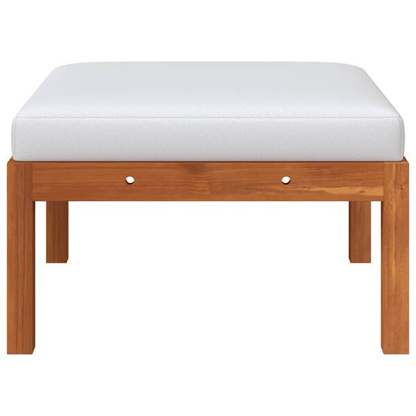 vidaXL Conjunto de 3 pe&ccedil;as para jardim com almofadas, madeira de ac&aacute;cia e corda, vidaXL