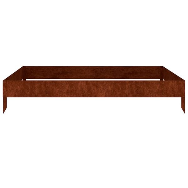 vidaXL Canteiro elevado de jardim 100x100x18,5 cm a&ccedil;o corten