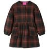 vidaXL Vestido de crian&ccedil;a com mangas compridas cor conhaque 92