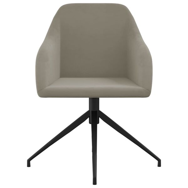 vidaXL Cadeiras de jantar 4 pcs veludo cinzento-claro